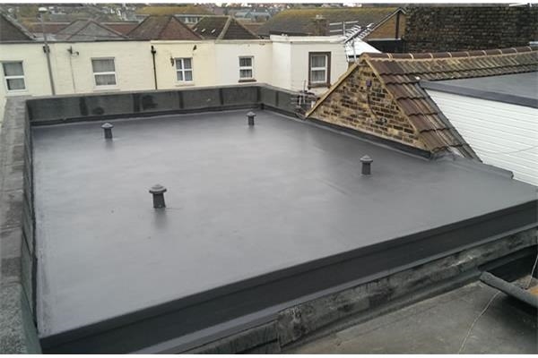 Torch-on felt roofing